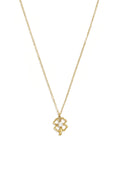 Collane con pendente in acciaio inossidabile placcato oro 14 carati, serie Clover Casual Simple, gioielli da donna