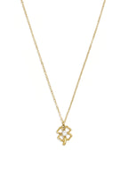 Collane con pendente in acciaio inossidabile placcato oro 14 carati, serie Clover Casual Simple, gioielli da donna