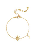 Braccialetti con ciondoli in acciaio inossidabile, serie Sun Casual Daily Simple, gioielli da donna