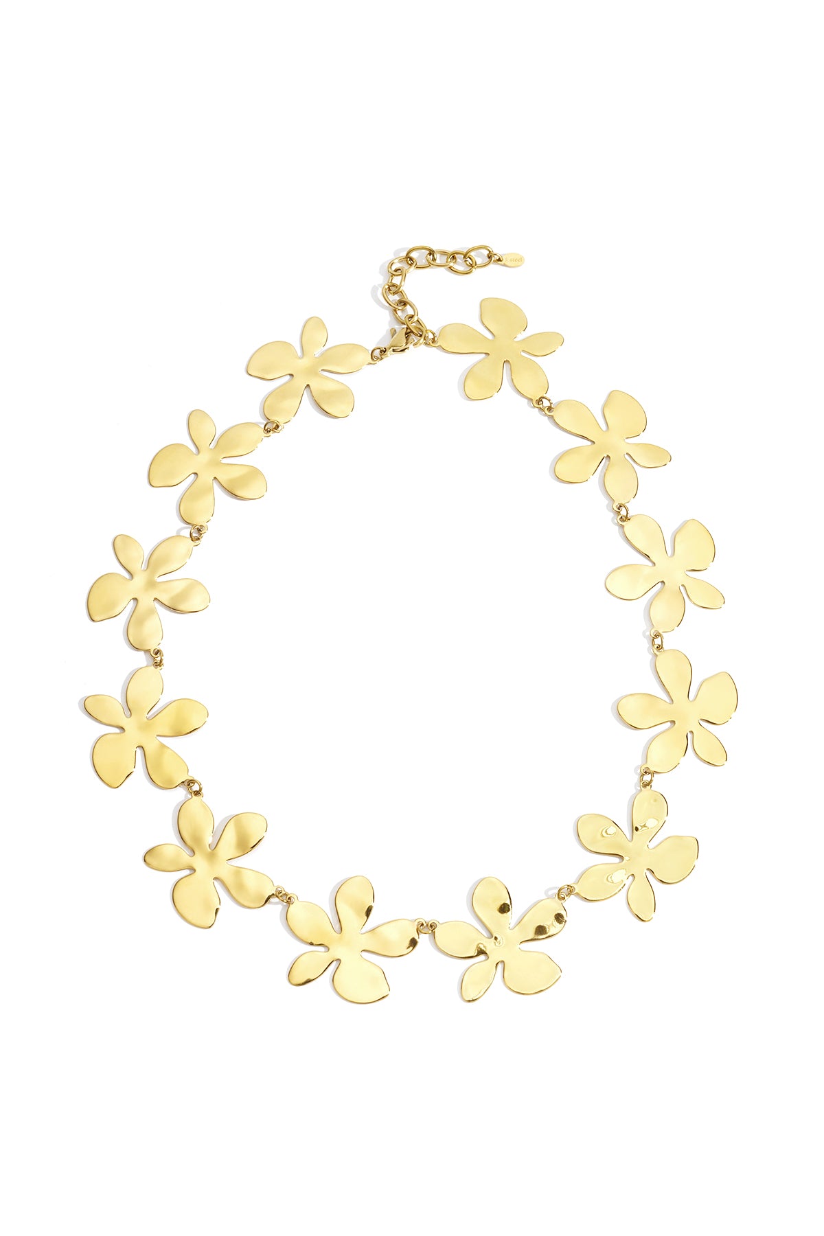 Collane a catena in acciaio inossidabile con fiori, casual, quotidiane, semplici, gioielli da donna