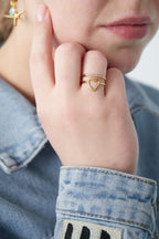 anello cuore e scintillio