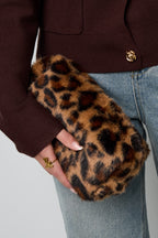 Borsa per il trucco morbida in leopardo