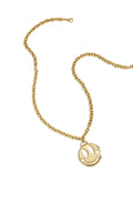 Collane con pendente in acciaio inossidabile placcato oro 14 carati con faccina sorridente, serie Simple Daily Simple, gioielli da donna
