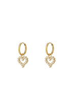 Orecchino a cuore con strass