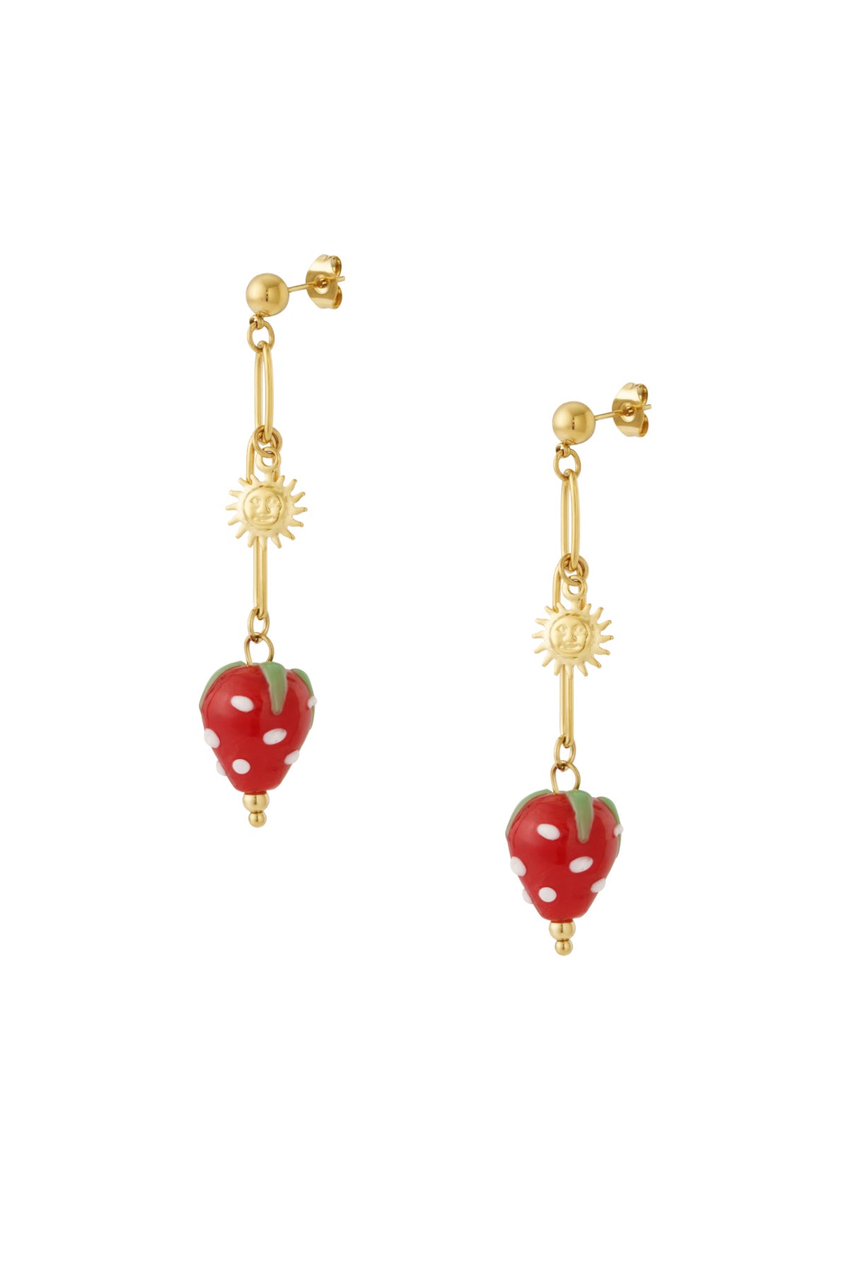 Orecchini sole fragola