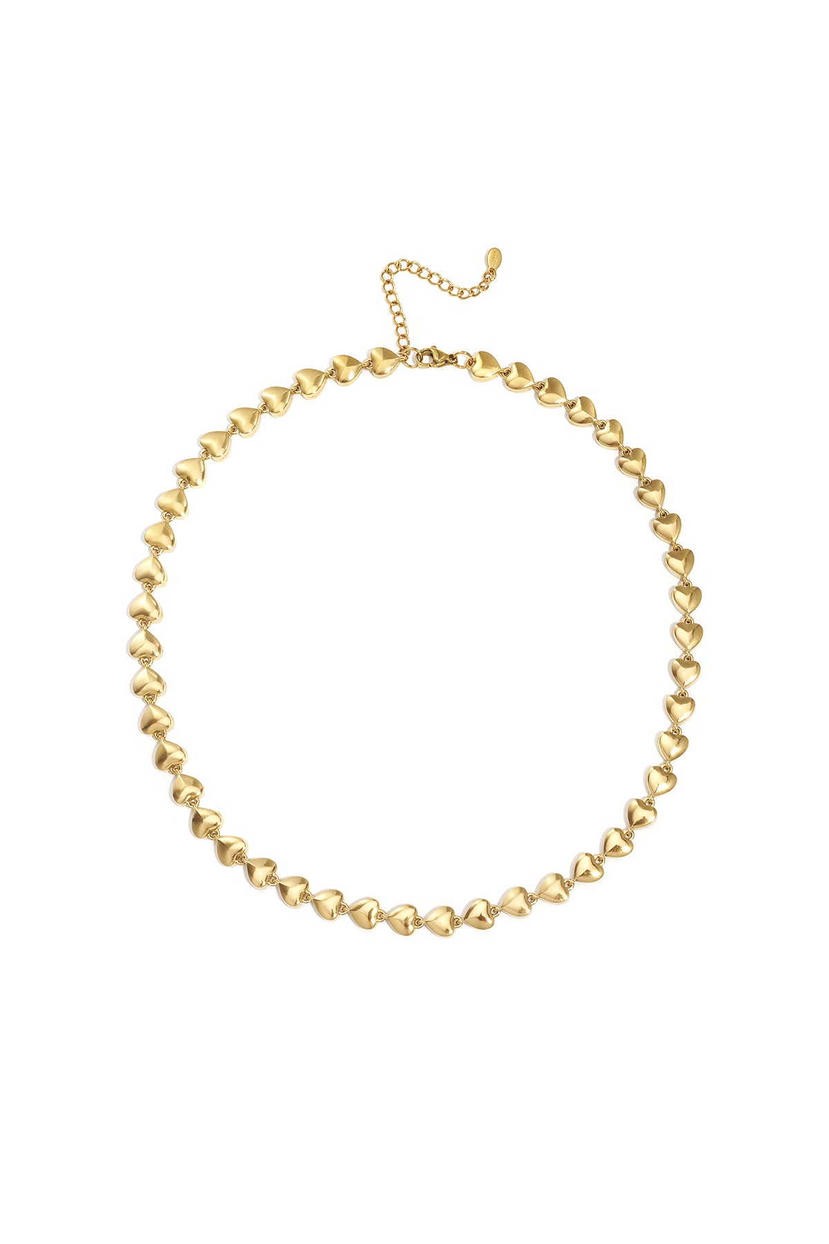 Collane a catena in acciaio inossidabile con cuore, casual, quotidiane, semplici, gioielli da donna