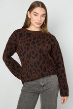 Maglia calda leopardata