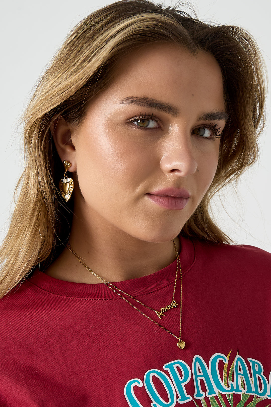 Collana a strati amour con cuore