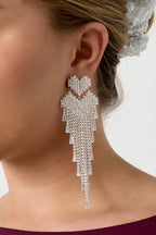 Orecchini pendenti in rame a forma di cuore, casual, quotidiani, semplici, da donna