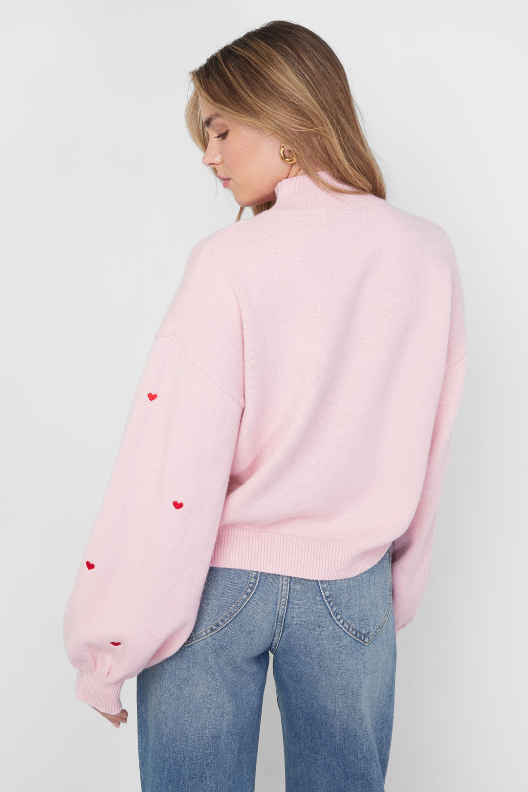 Maglione lavorato a maglia con cuori