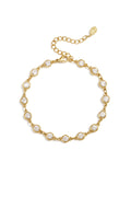 Bracciale con pietre rotonde di zirconi cubici
