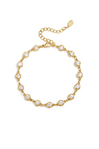 Bracciale con pietre rotonde di zirconi cubici
