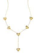 Collana a forma di Y con cuori ondulati