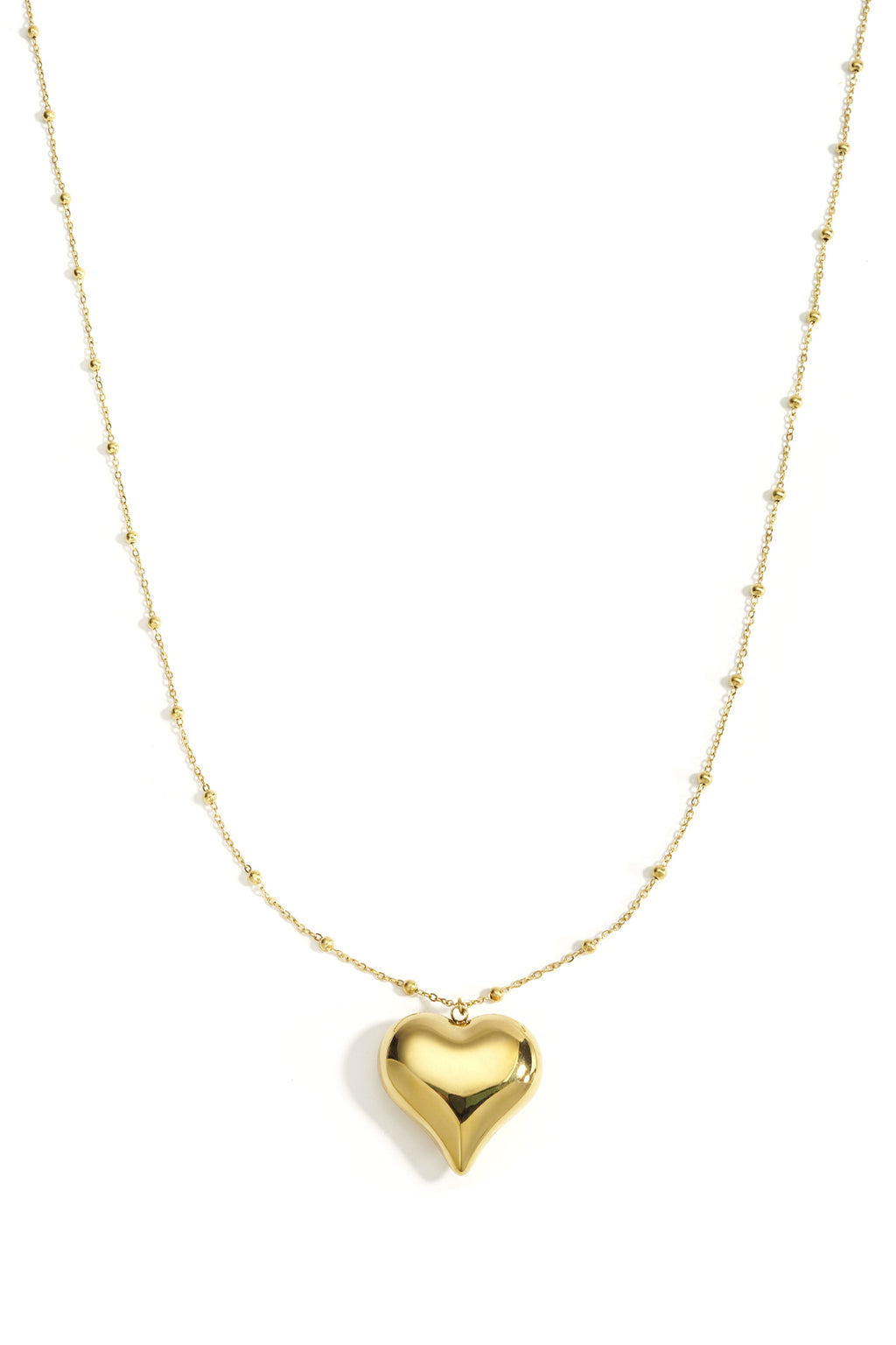 Collane lunghe in acciaio inossidabile con cuore, casual, quotidiane, semplici, gioielli da donna