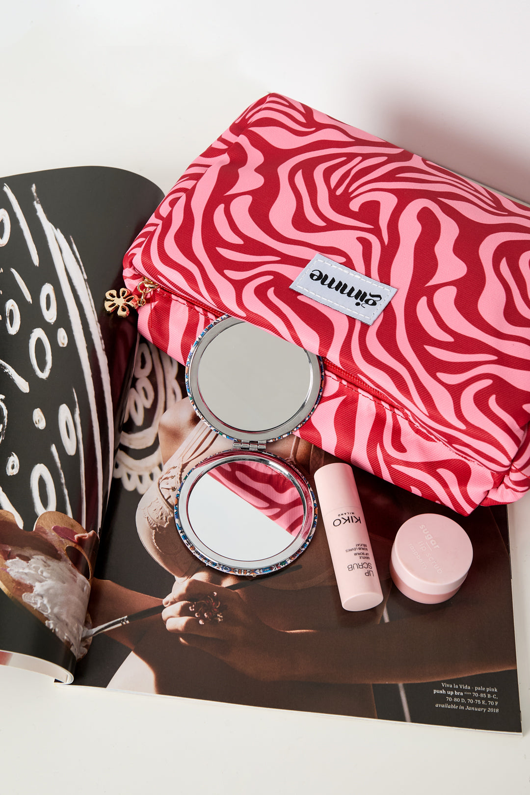 Borse per il trucco in poliestere casual, colori misti, accessori quotidiani