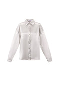 Tessuto Fibra di Poliestere Camicia Donna Casual Colore Puro Base