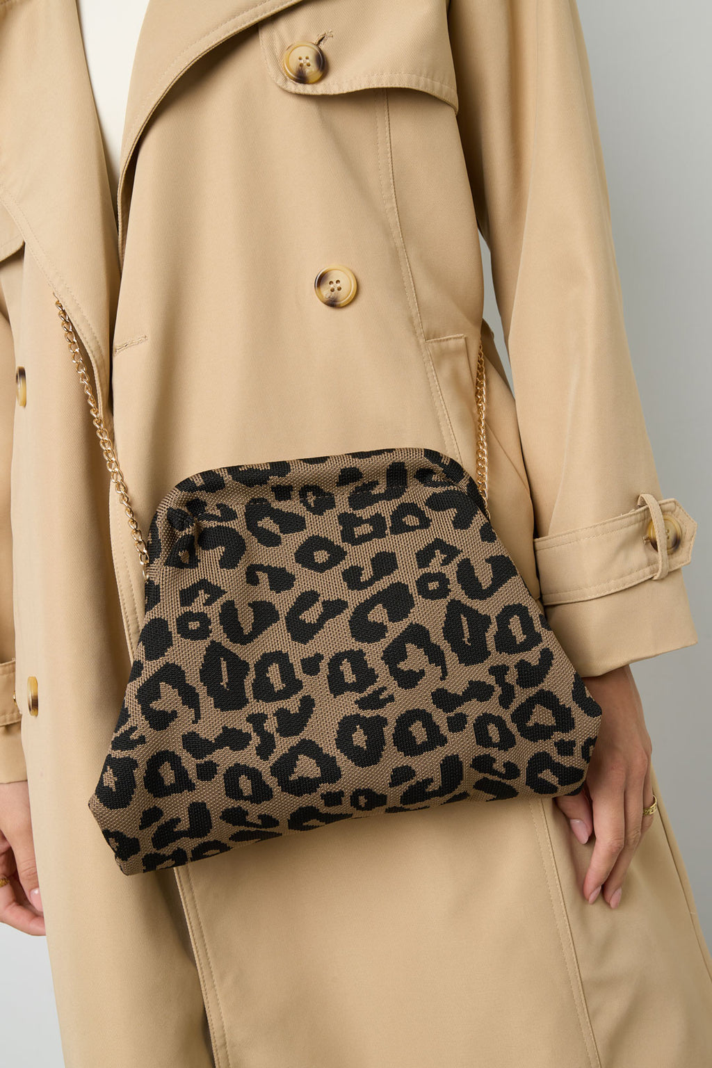 Borse da spiaggia con stampa leopardata, casual, in poliestere, accessori quotidiani