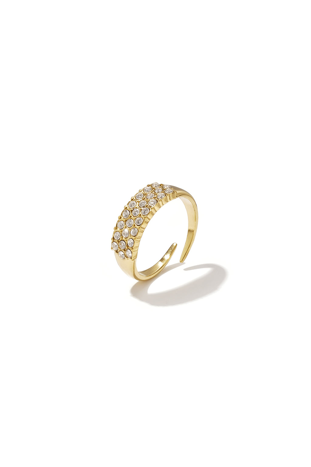 Anello di tendenza regolabile con strass