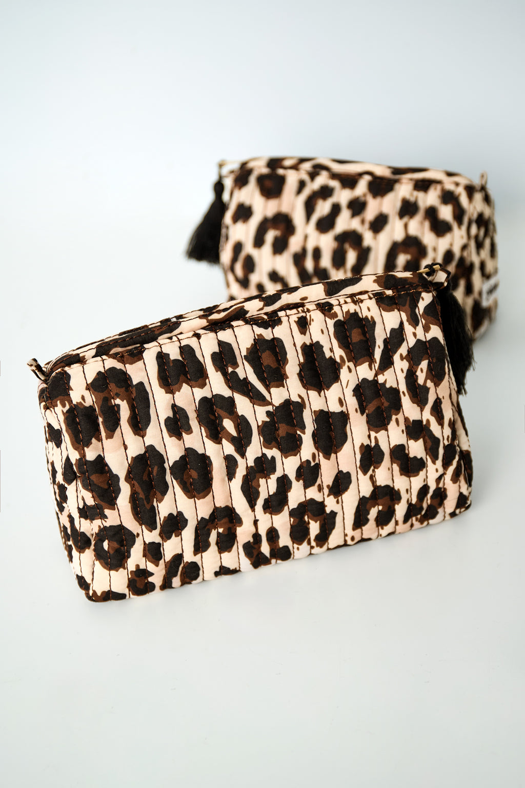 Borse per il trucco con stampa leopardata, accessori quotidiani in poliestere