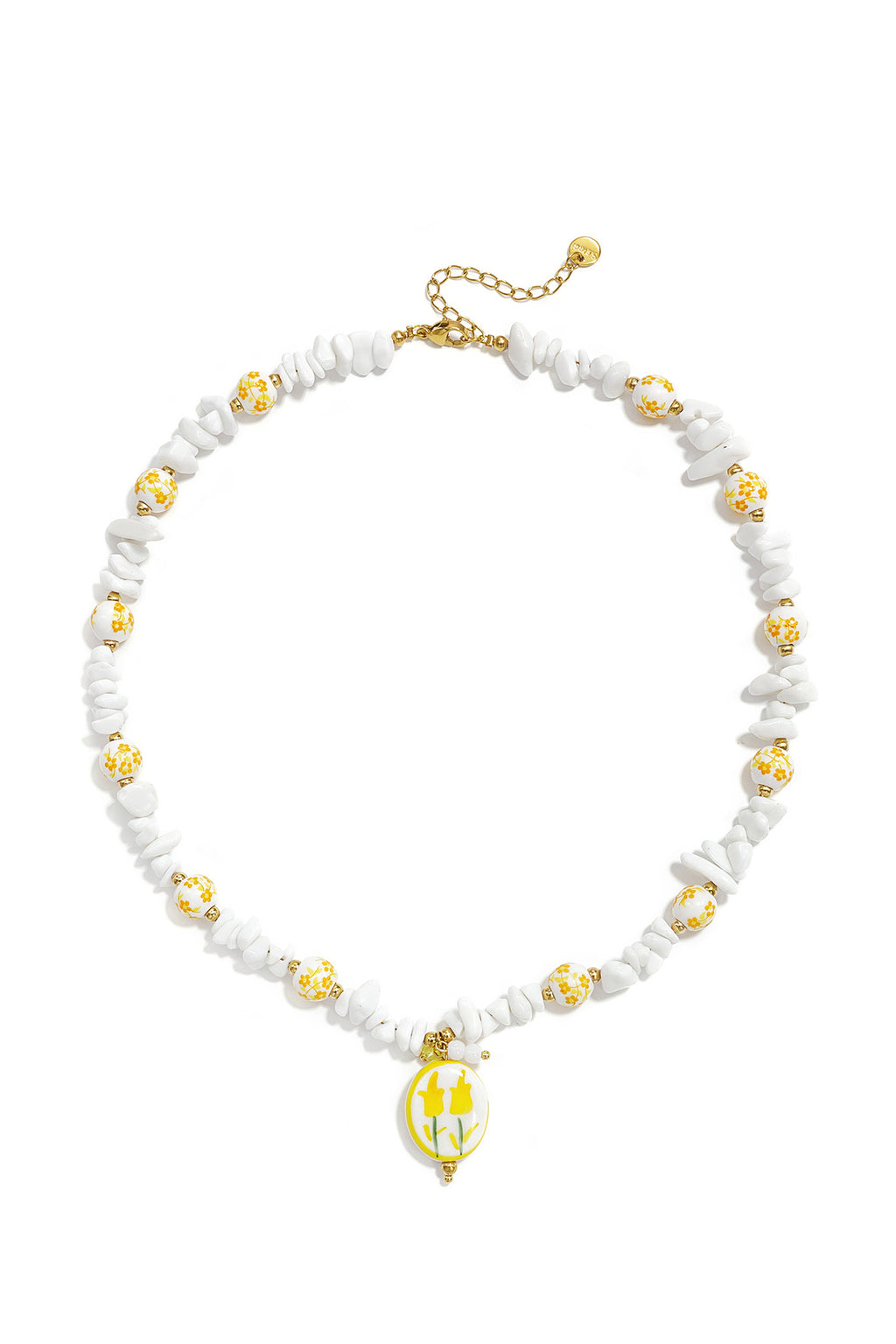 Collane in ceramica con perline, serie romantica "Fiori, Vacanze/Spiaggia", gioielli da donna.