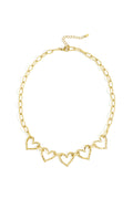 Collane a catena in acciaio inossidabile con cuore, casual, quotidiane, semplici, gioielli da donna