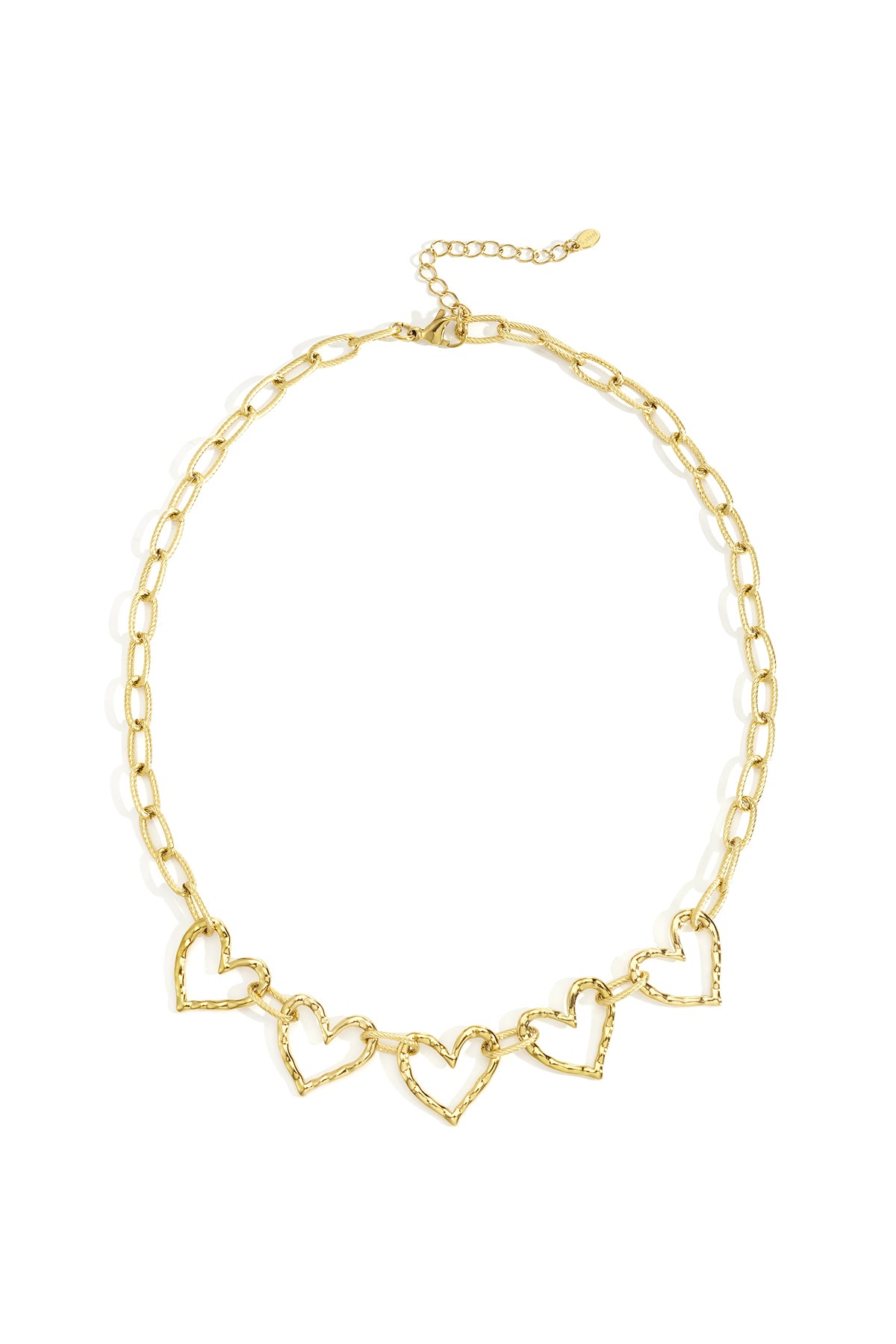 Collane a catena in acciaio inossidabile con cuore, casual, quotidiane, semplici, gioielli da donna