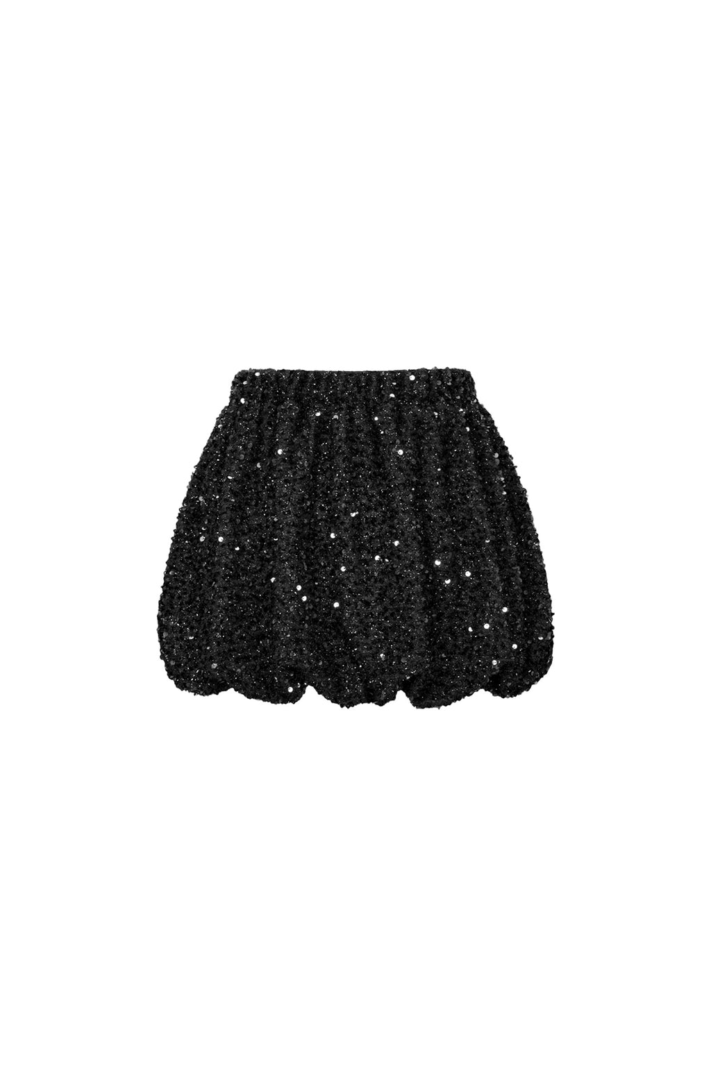 Gonna corta donna in fibra di poliestere tessuta elegante paillettes