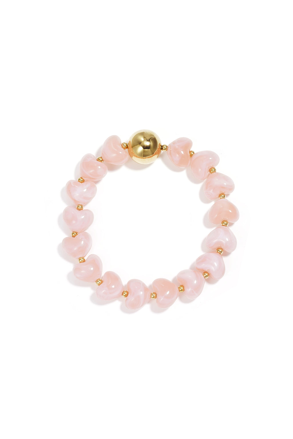 Bracciale statement con perline a forma di cuore