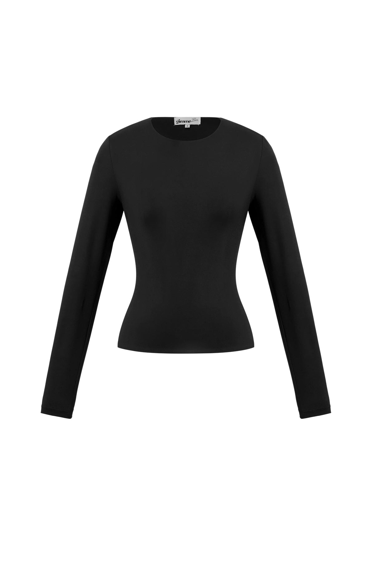 Maglia in Nylon Intrecciato Donna Maniche Lunghe Base Colore Puro