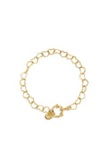 Bracciale con chiusura frontale e maglie a forma di cuore
