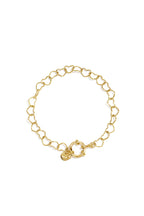 Bracciale con chiusura frontale e maglie a forma di cuore