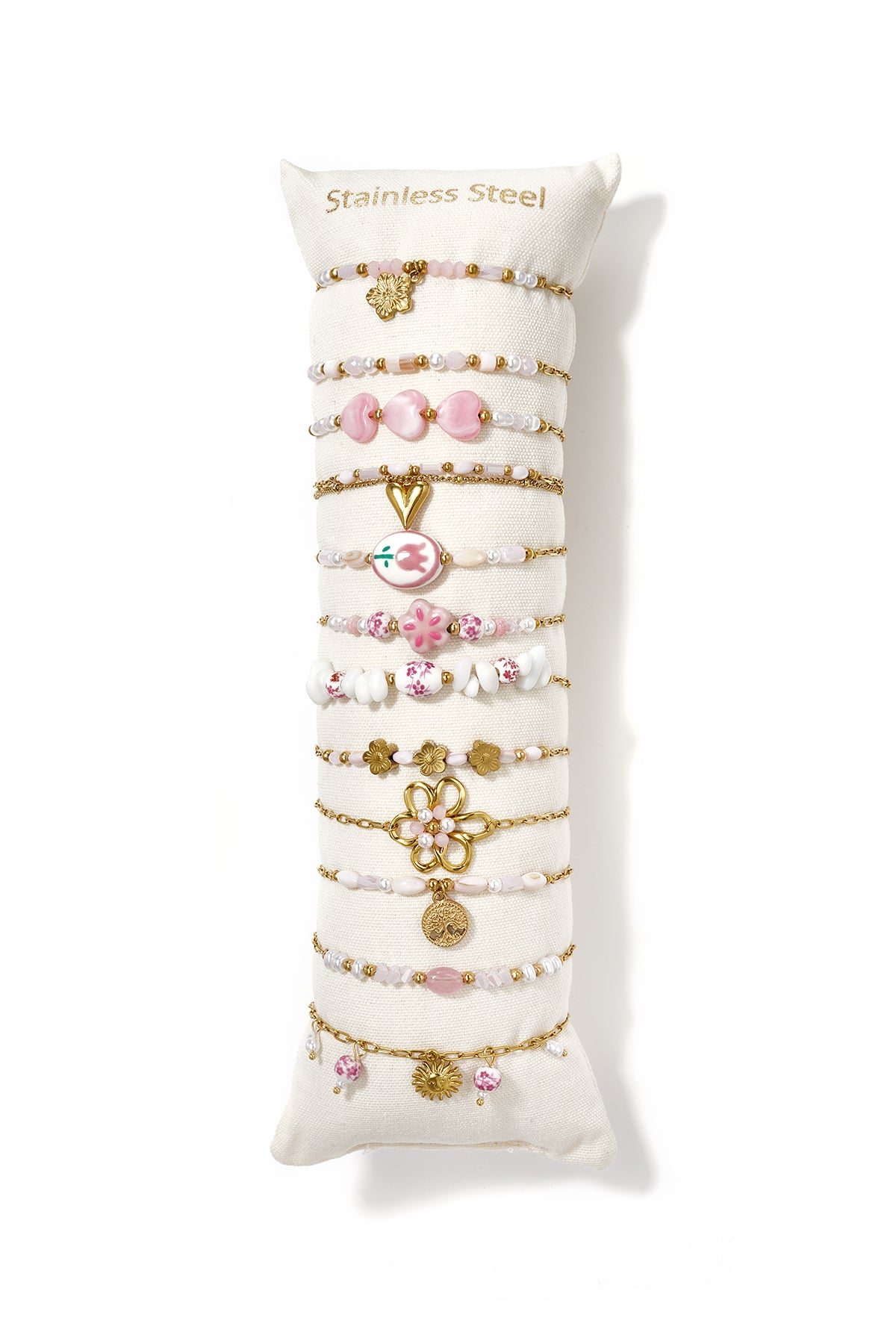 Set di bracciali in ceramica placcati oro 14 carati, con fiori, stile casual, quotidiano e romantico, gioielli da donna.