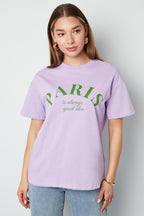 Cotton Maglietta Donna Casual Letters