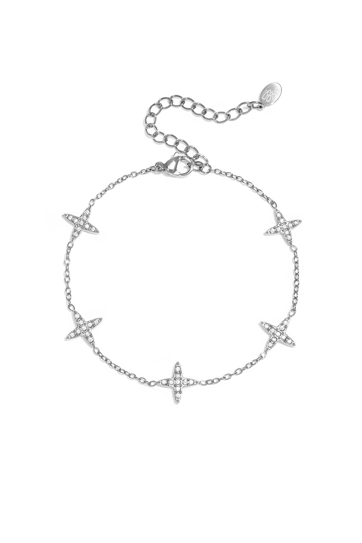 Bracciale con motivo a trifoglio e trifogli intarsiati