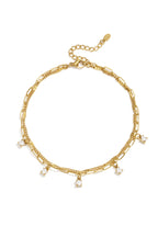 Cavigliere in acciaio inossidabile con catena, serie casual e semplice, gioielli da donna per tutti i giorni.