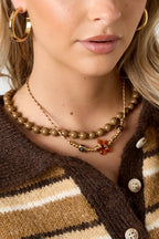 Collane con perline in poliestere, serie casual, semplici, per donna