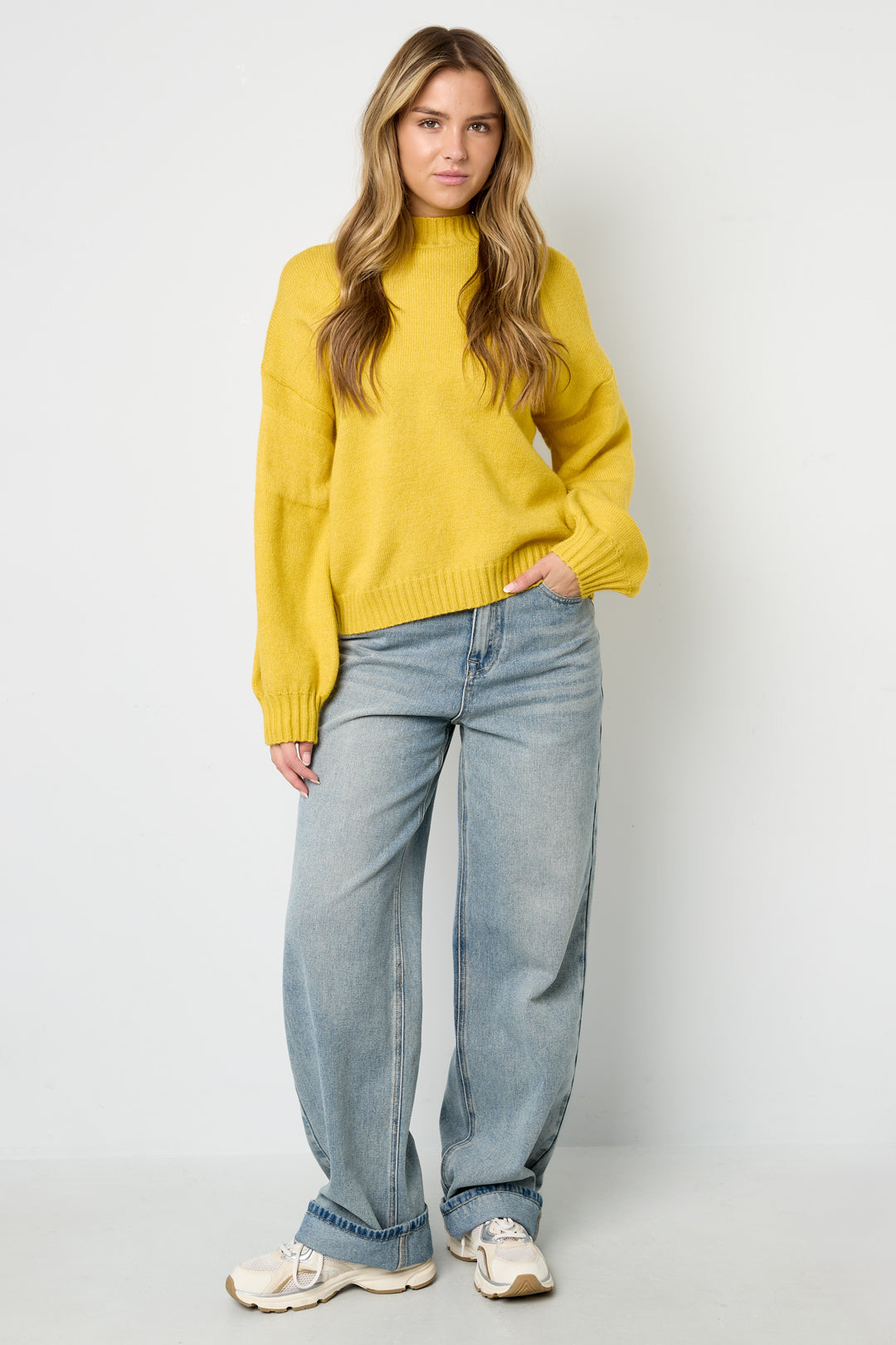 Maglione in Tessuto di Poliestere Donna Casual Lettere