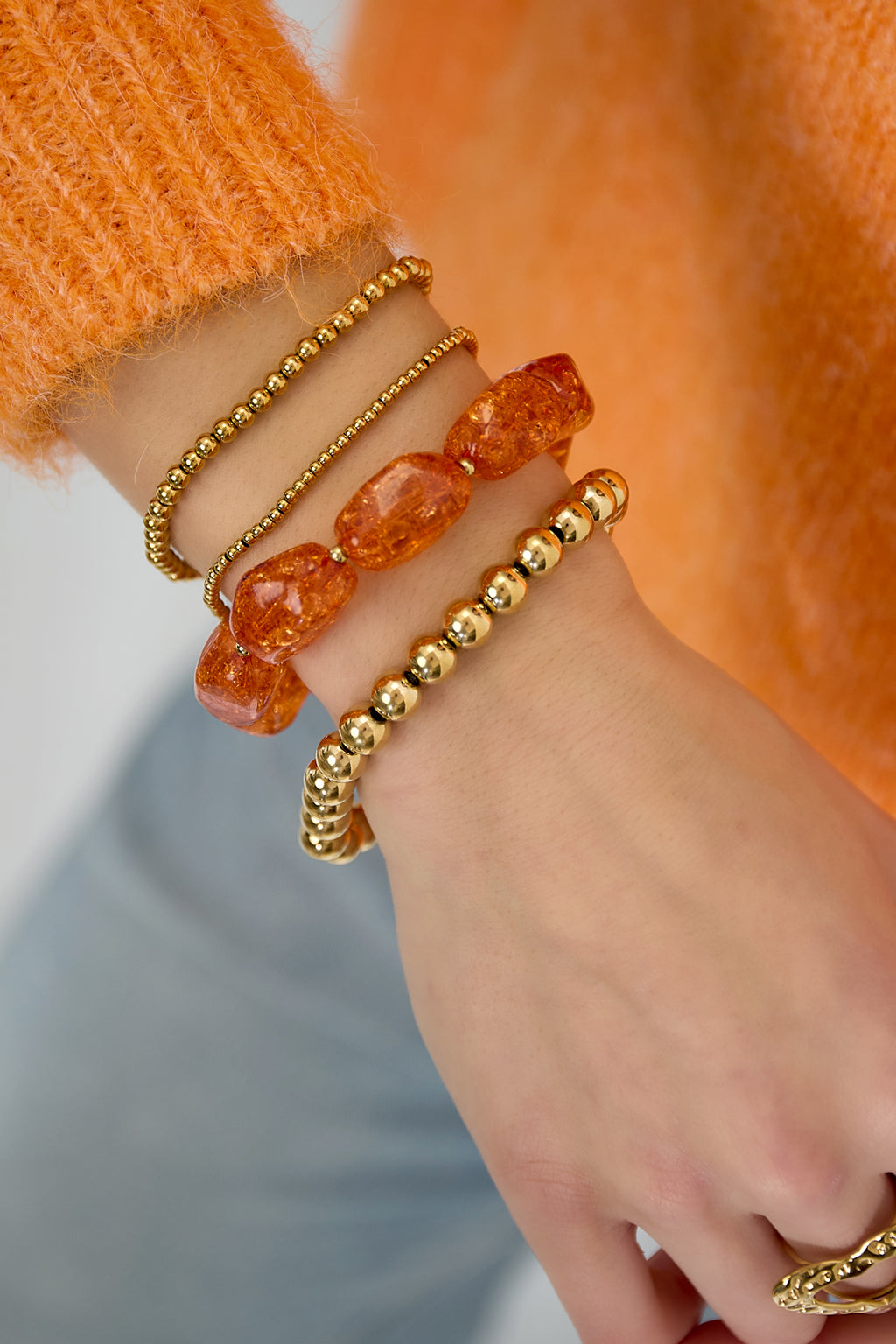 Bracciale con perline grosse