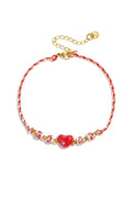Cavigliere a corda con cuore, casual, quotidiane, romantiche, della serie Gioielli da donna
