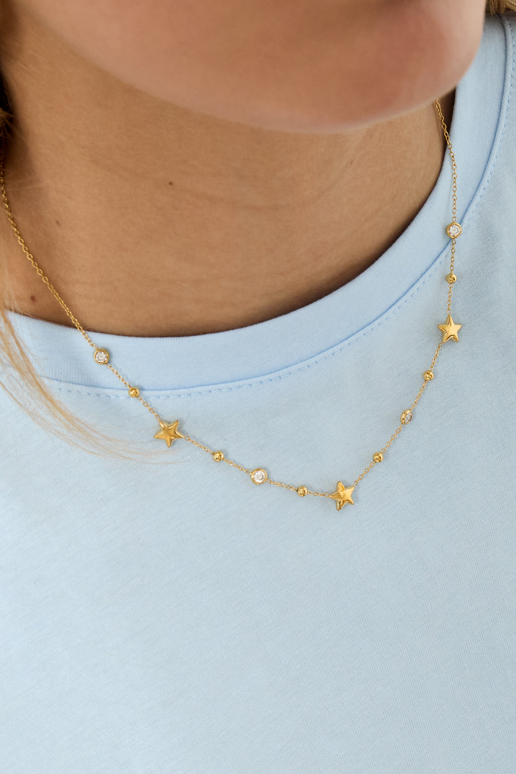 Collana con stelle e pietre