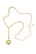 Collane lunghe in acciaio inossidabile con cuore, casual, quotidiane, semplici, gioielli da donna