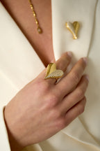 Anelli in acciaio inossidabile con cuore, casual, quotidiani, romantici, gioielli da donna