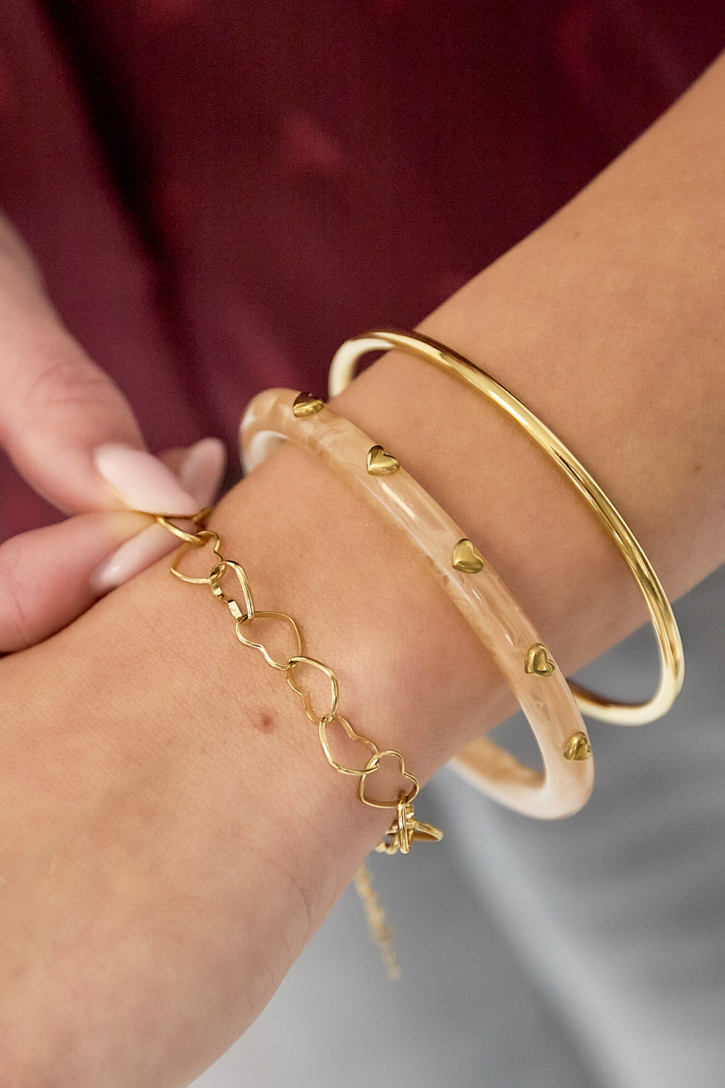 Braccialetti a catena Cuore Quotidiano Quotidiano Semplice Serie Gioielli da donna