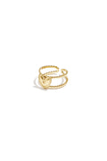 Anello doppio regolabile con cuore