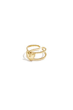 Anello doppio regolabile con cuore
