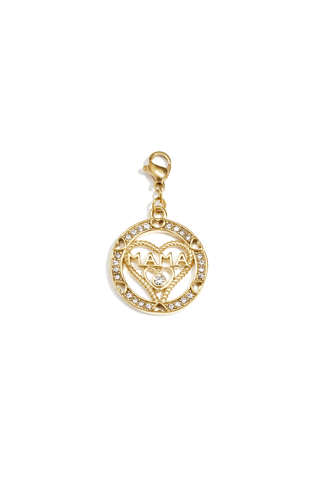 Ciondolo per gioielli "mamma" a forma di cuore con strass fai da te