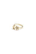 Anello regolabile con luna e stella scintillante