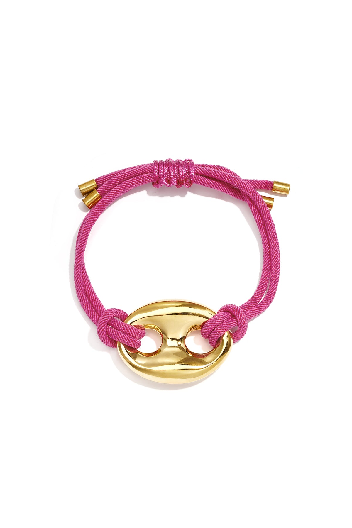 Bracciale in cordino di raso con dettaglio a bottone