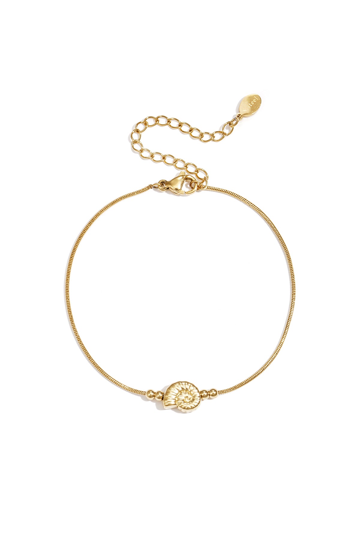 Bracciale minimalista con conchiglia a spirale