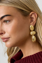 Orecchini pendenti in acciaio inossidabile di forma irregolare, casual, quotidiani, semplici, da donna